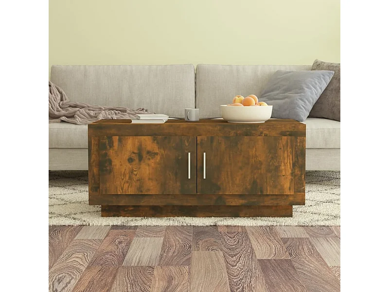 Table basse Chêne fumé 102x50x45 cm Bois d'ingénierie