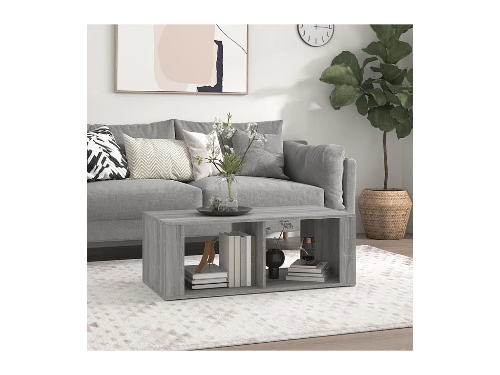Table basse Sonoma gris 100x50x36 cm Bois d'ingénierie