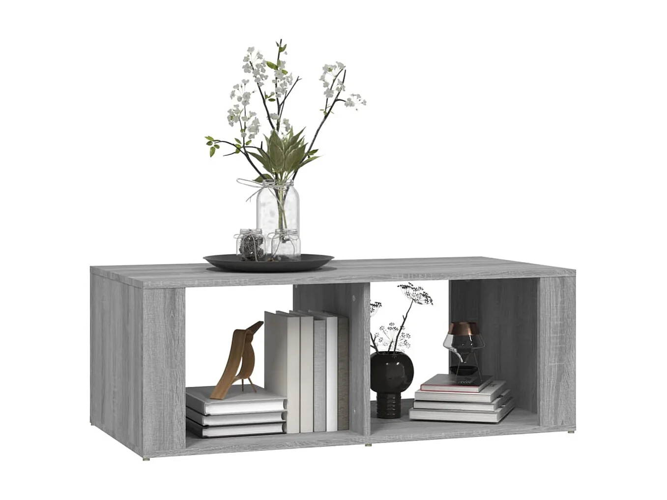 Mesa de centro 100x50x36cm derivados de madeira cinzento sonoma