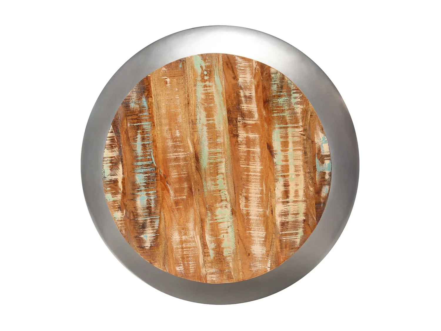 Table basse Gris 68x68x30 cm Bois de récupération solide