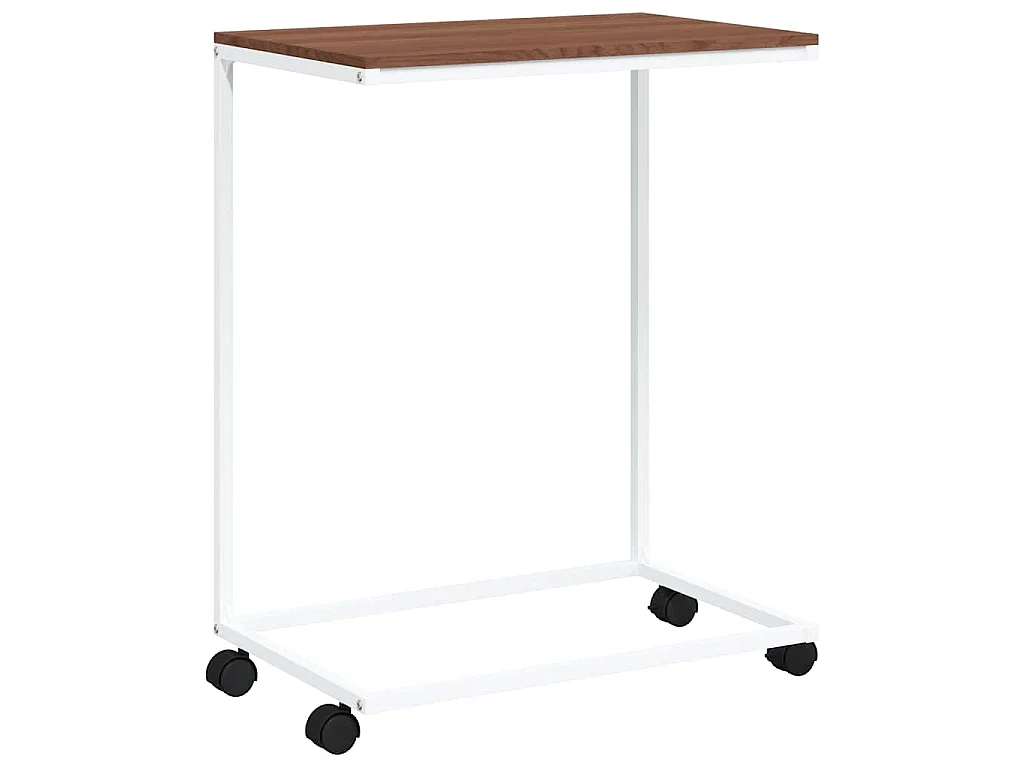 Mesa de apoio c/ rodas 55x35x70 cm derivados de madeira branca