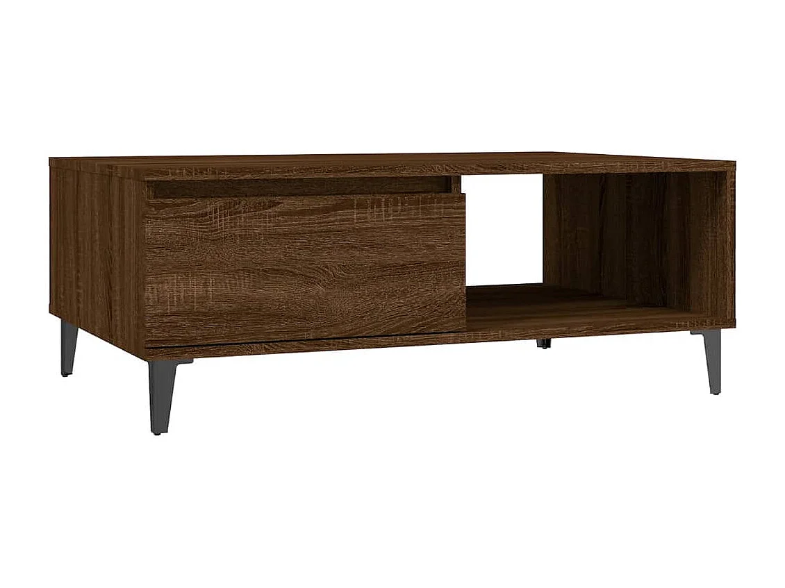 Couchtisch Braun Eichen-Optik 90x60x35 cm Holzwerkstoff