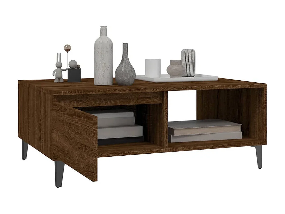 Couchtisch Braun Eichen-Optik 90x60x35 cm Holzwerkstoff