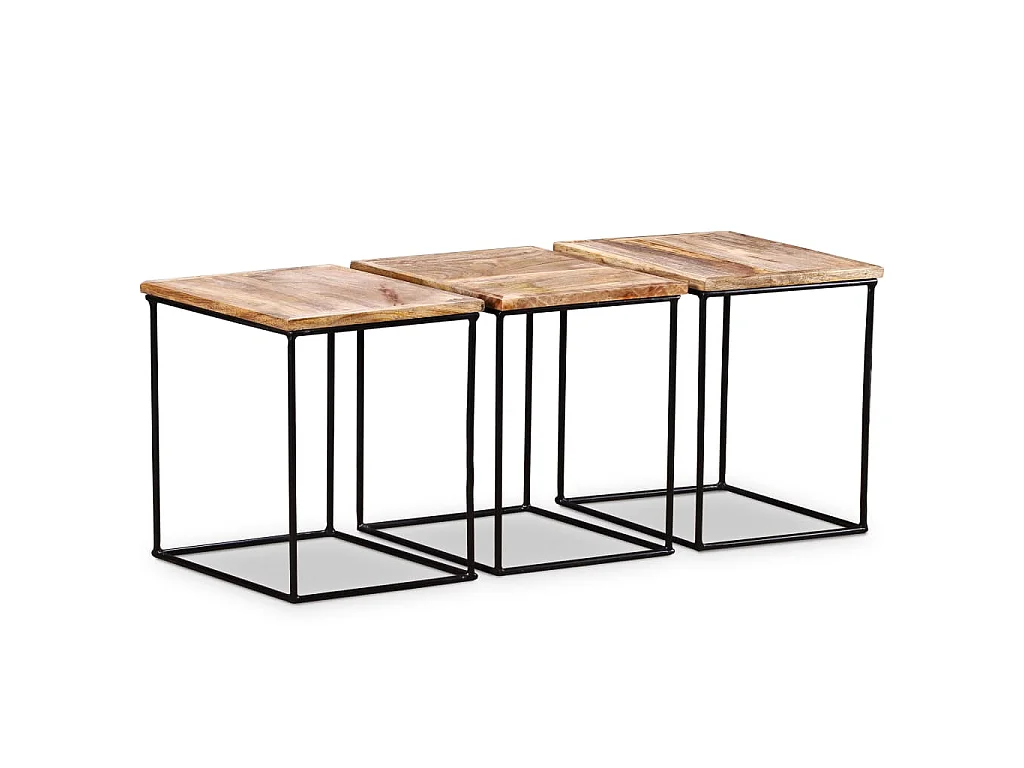 Table basse Bois de manguier massif 56x48x40 cm