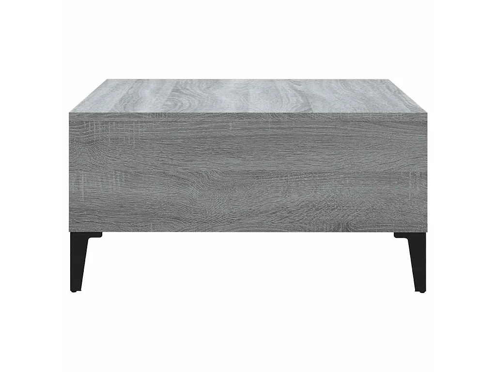 Table basse sonoma gris 60x60x30 cm bois d'ingénierie