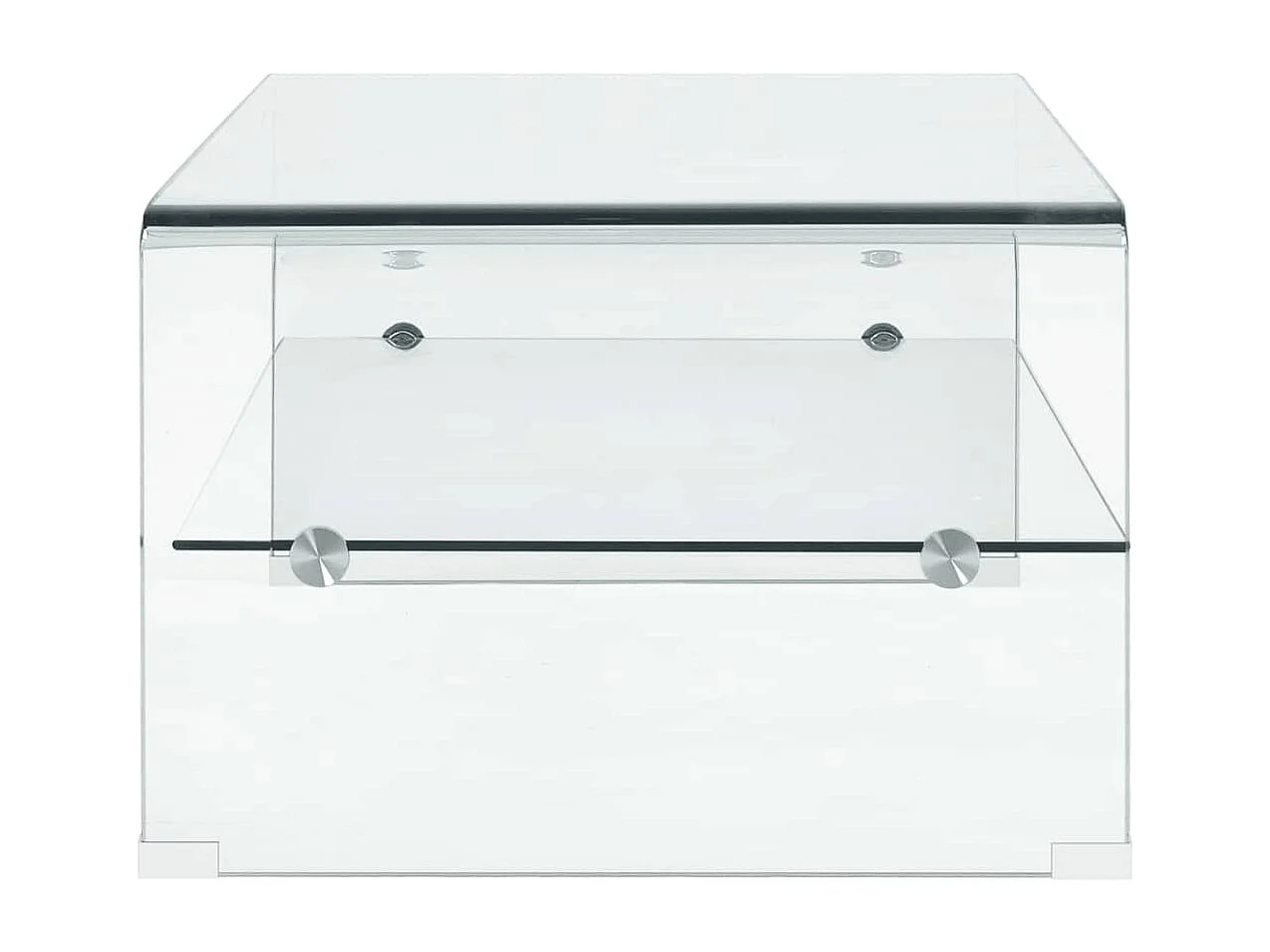 Table basse Clair 98x45x31 cm Verre trempé