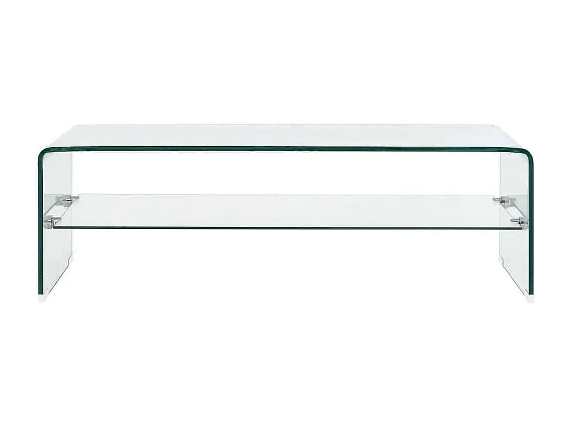 Table basse Clair 98x45x31 cm Verre trempé