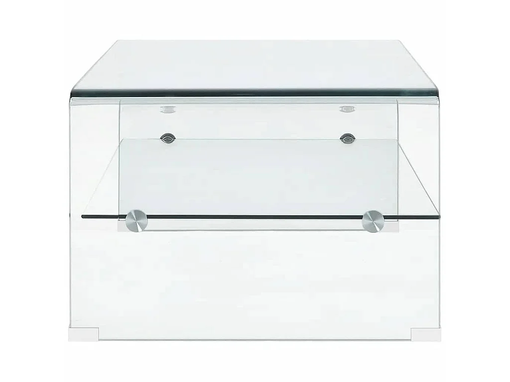 Table basse Clair 98x45x31 cm Verre trempé