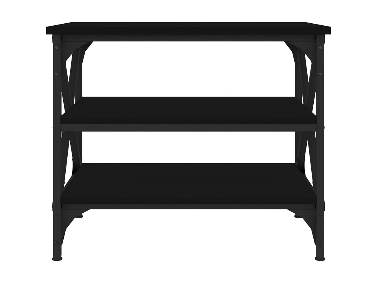 Beistelltisch Schwarz 55x38x45 cm Holzwerkstoff