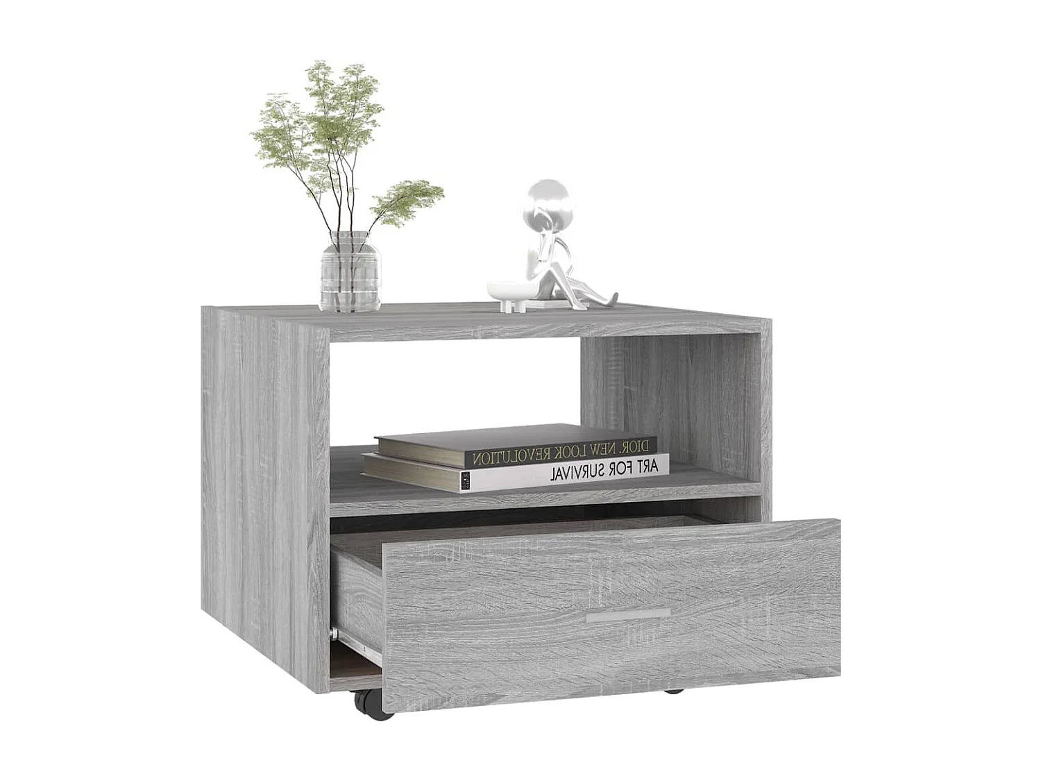 Couchtisch Grau Sonoma 55x55x40 cm Holzwerkstoff