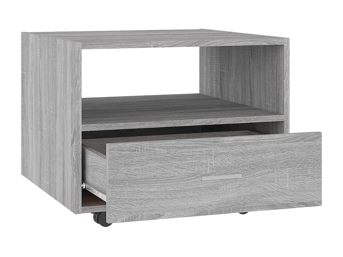 Table basse sonoma gris 55x55x40 cm bois d'ingénierie
