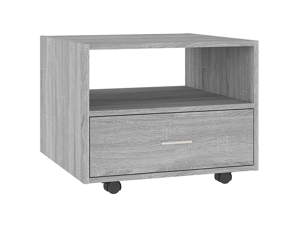 Table basse sonoma gris 55x55x40 cm bois d'ingénierie