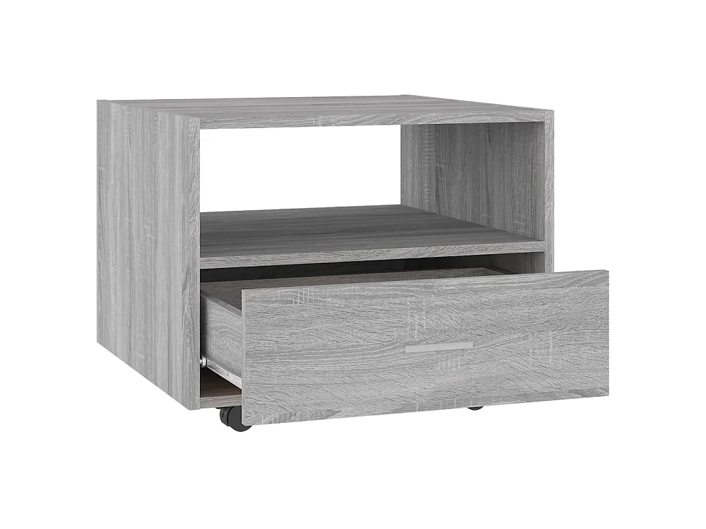 Table basse sonoma gris 55x55x40 cm bois d'ingénierie