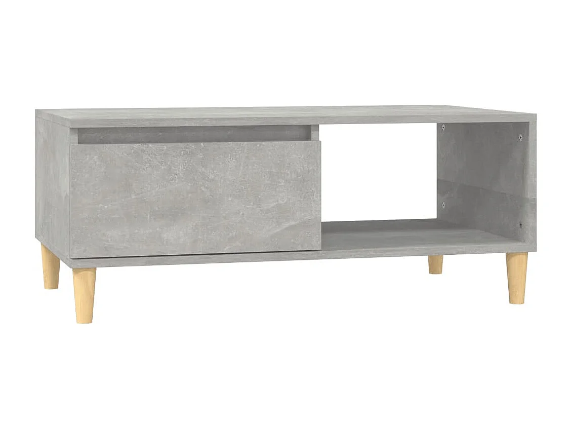 Table basse Gris béton 90x50x36,5 cm Bois d'ingénierie