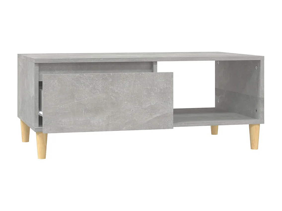 Table basse Gris béton 90x50x36,5 cm Bois d'ingénierie