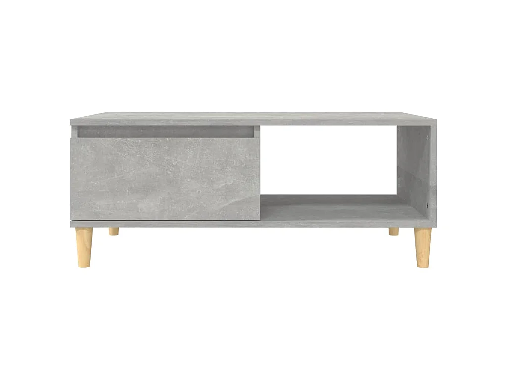 Table basse Gris béton 90x50x36,5 cm Bois d'ingénierie