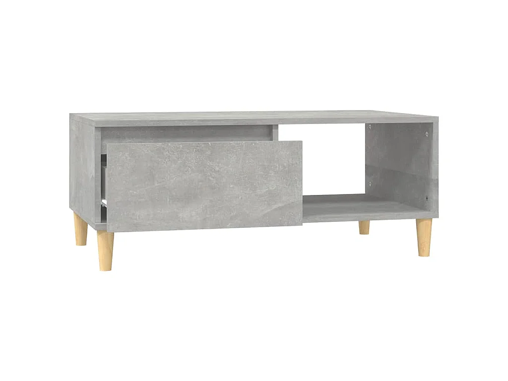 Table basse Gris béton 90x50x36,5 cm Bois d'ingénierie