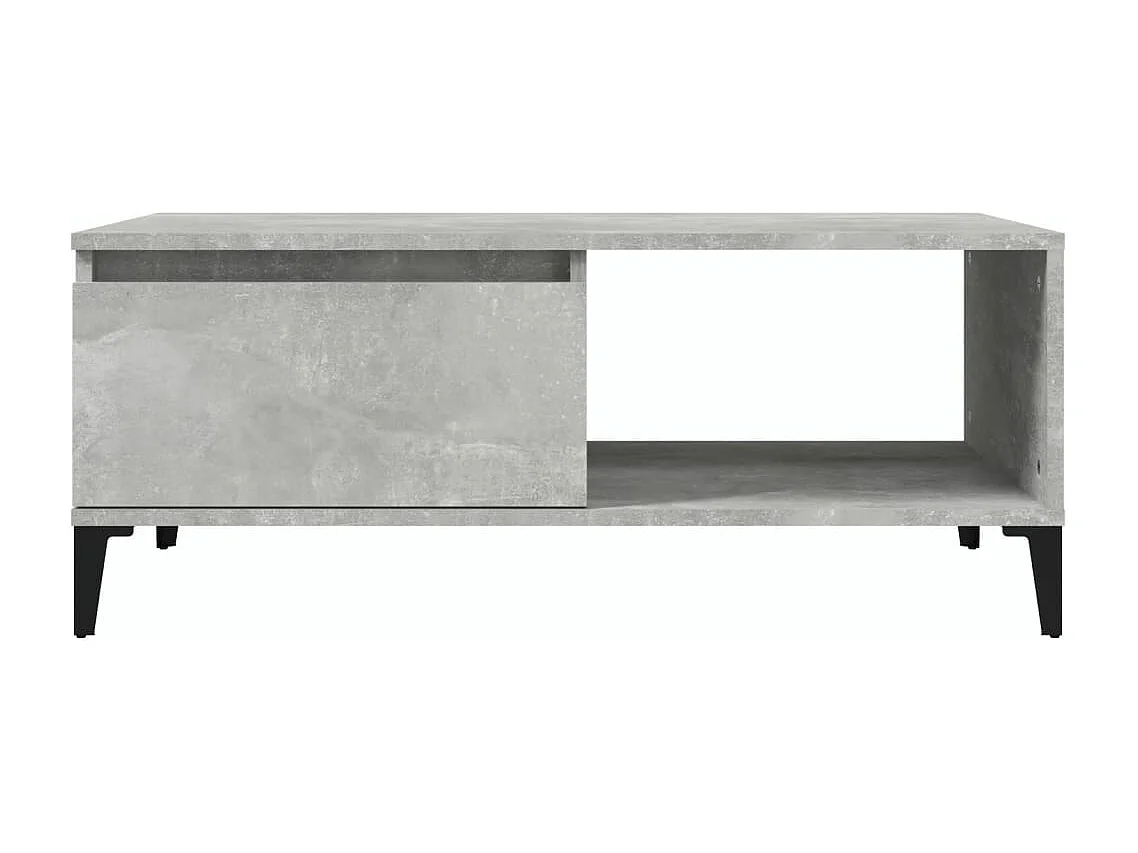 Salontafel 90x50x36,5 cm bewerkt hout betongrijs