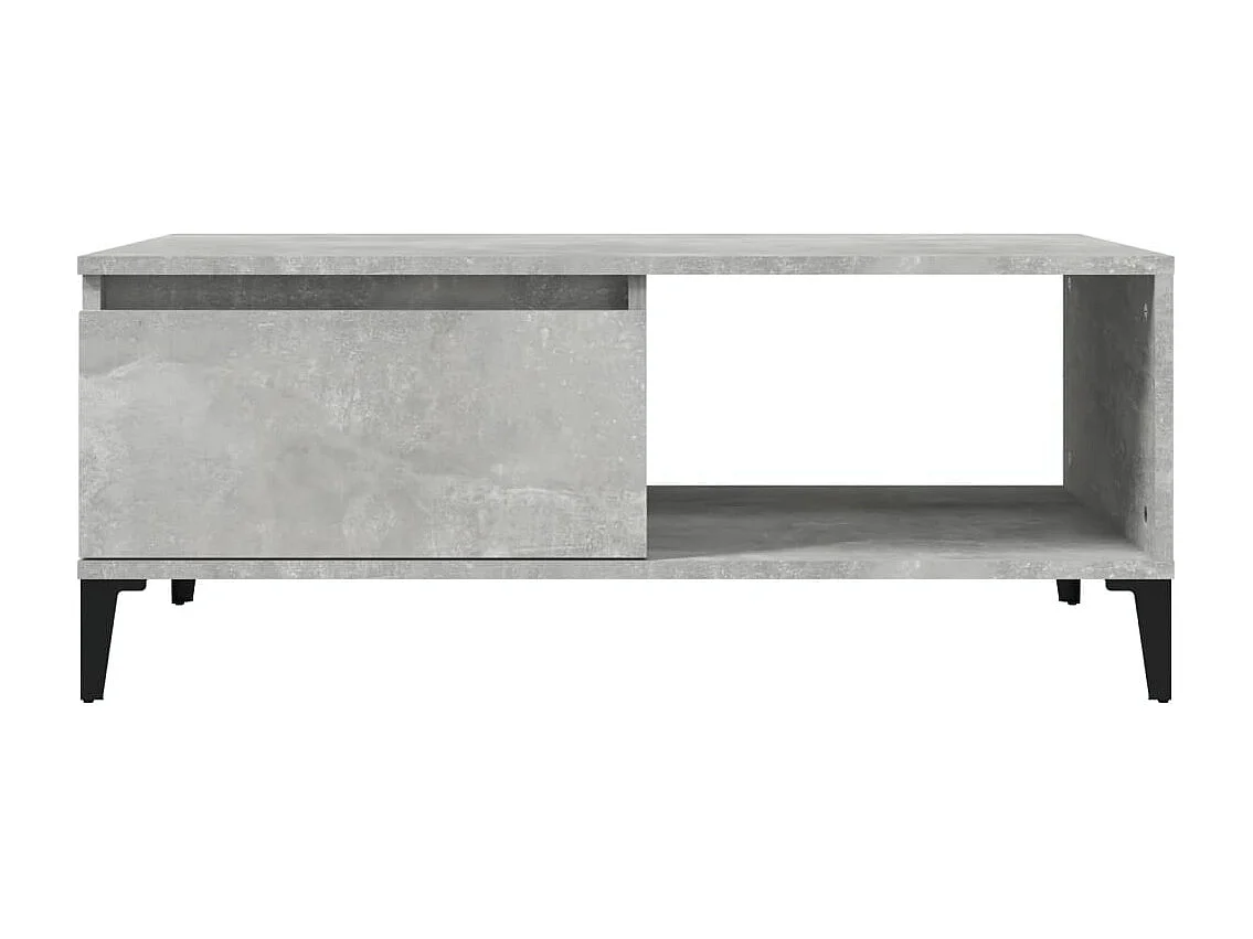 Table basse Gris béton 90x50x36,5 cm Bois d'ingénierie