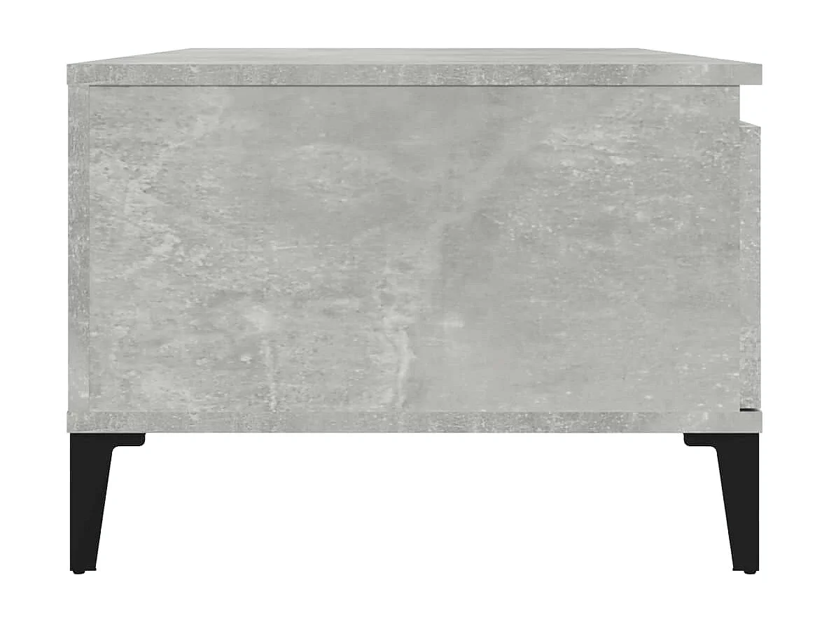 Table basse Gris béton 90x50x36,5 cm Bois d'ingénierie