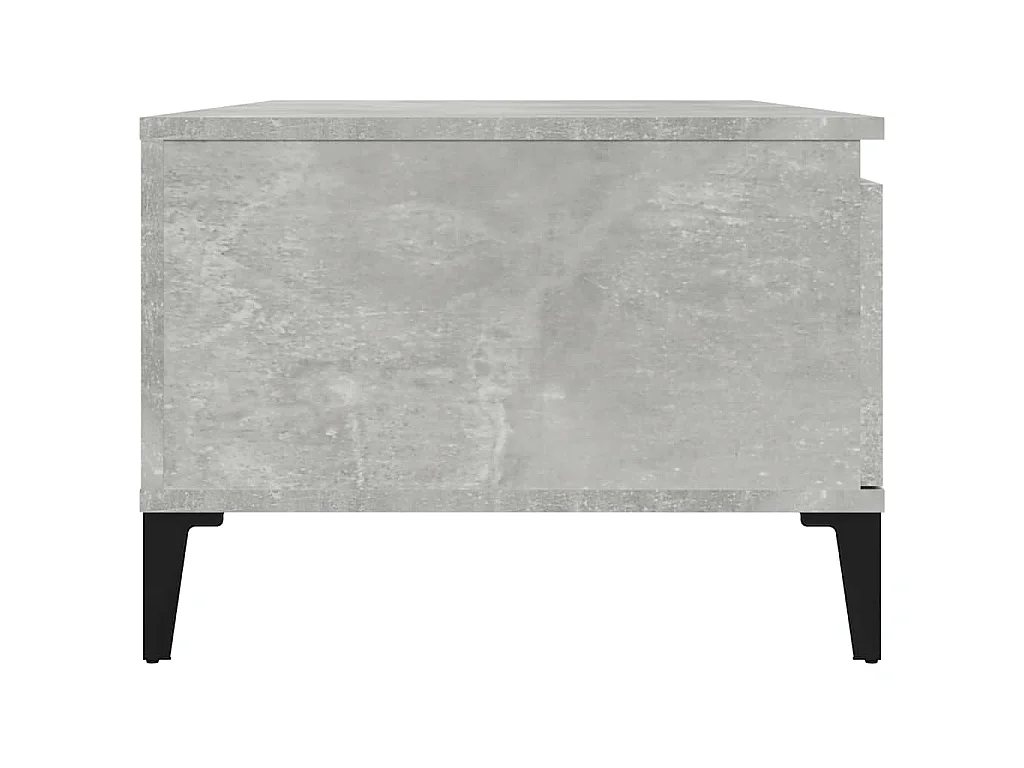 Mesa de centro madera contrachapada gris hormigón 90x50x36,5 cm