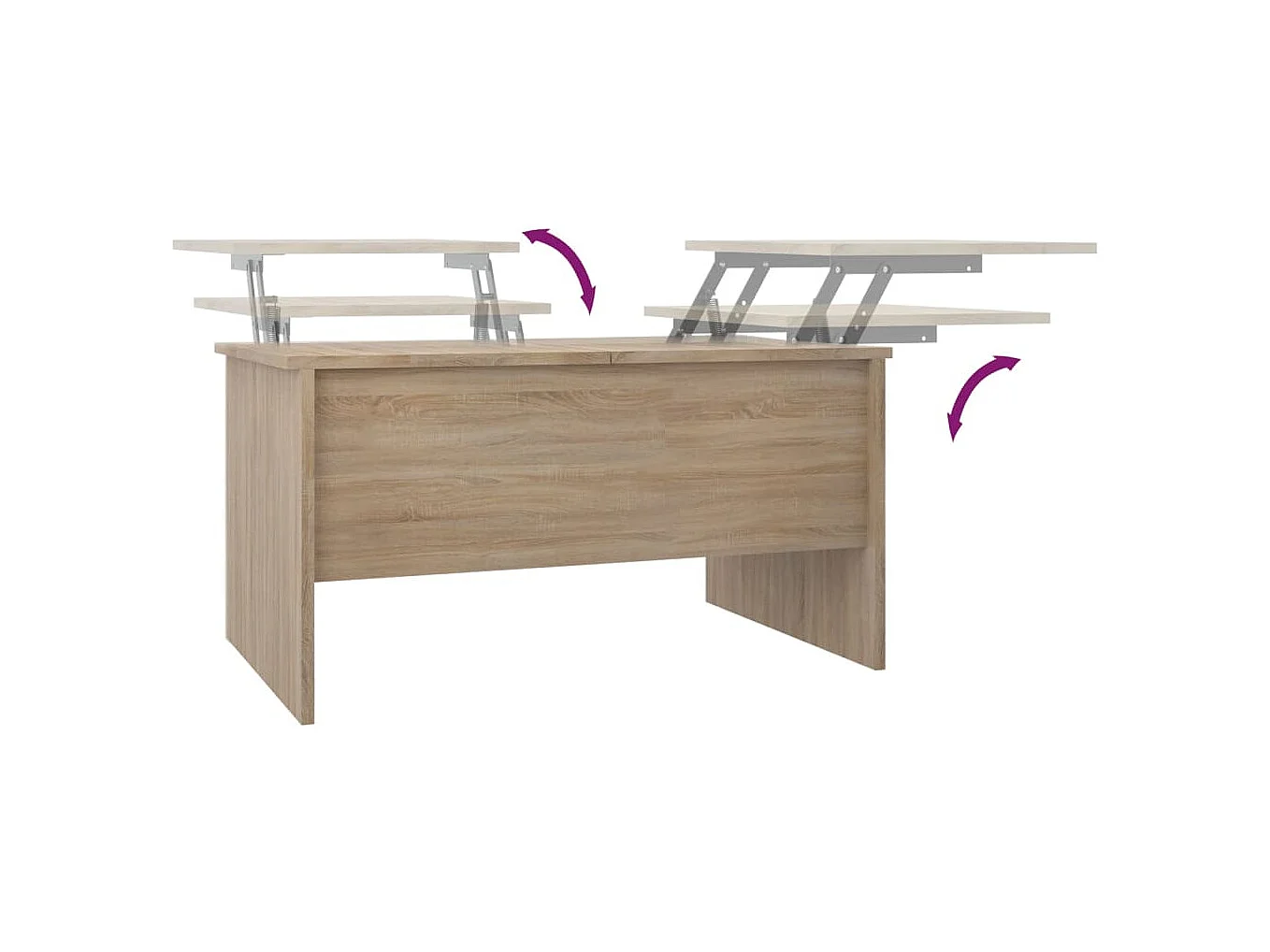 Couchtisch Sonoma-Eiche 80x50x42,5 cm Holzwerkstoff