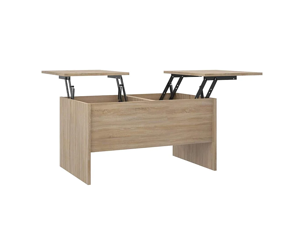 Table basse chêne sonoma 80x50x42,5 cm bois d'ingénierie