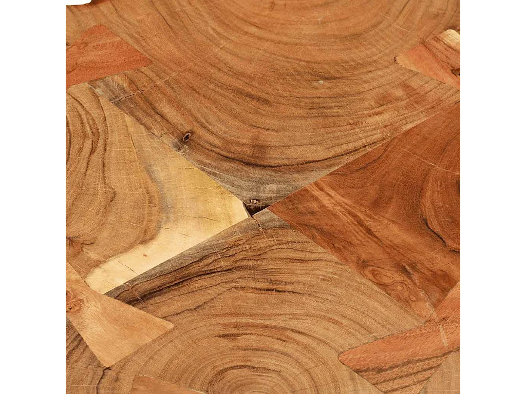 Salontafel met 6 boomstammen 35 cm massief acaciahout