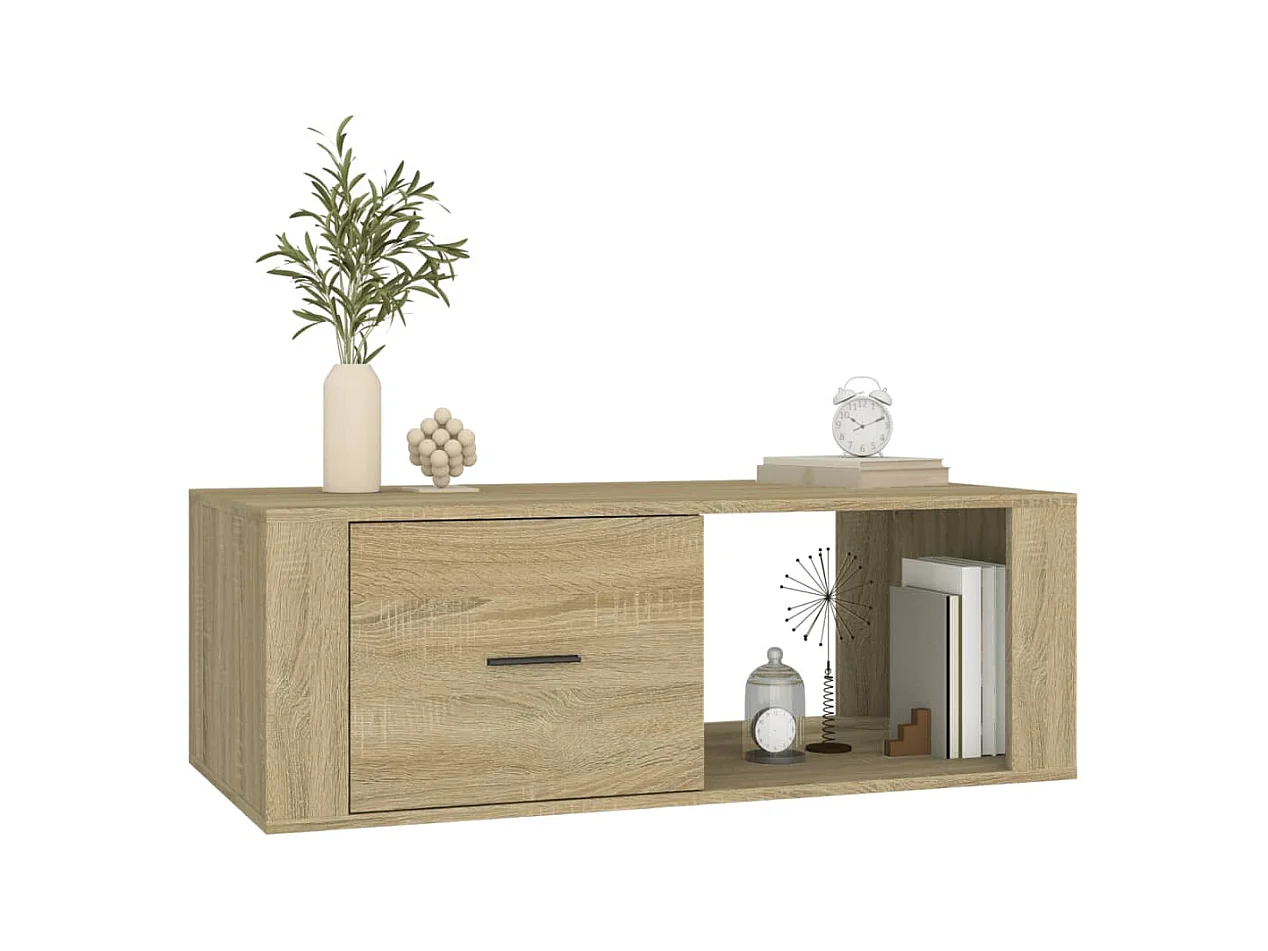 Table basse Chêne sonoma 100x50,5x35 cm Bois d'ingénierie