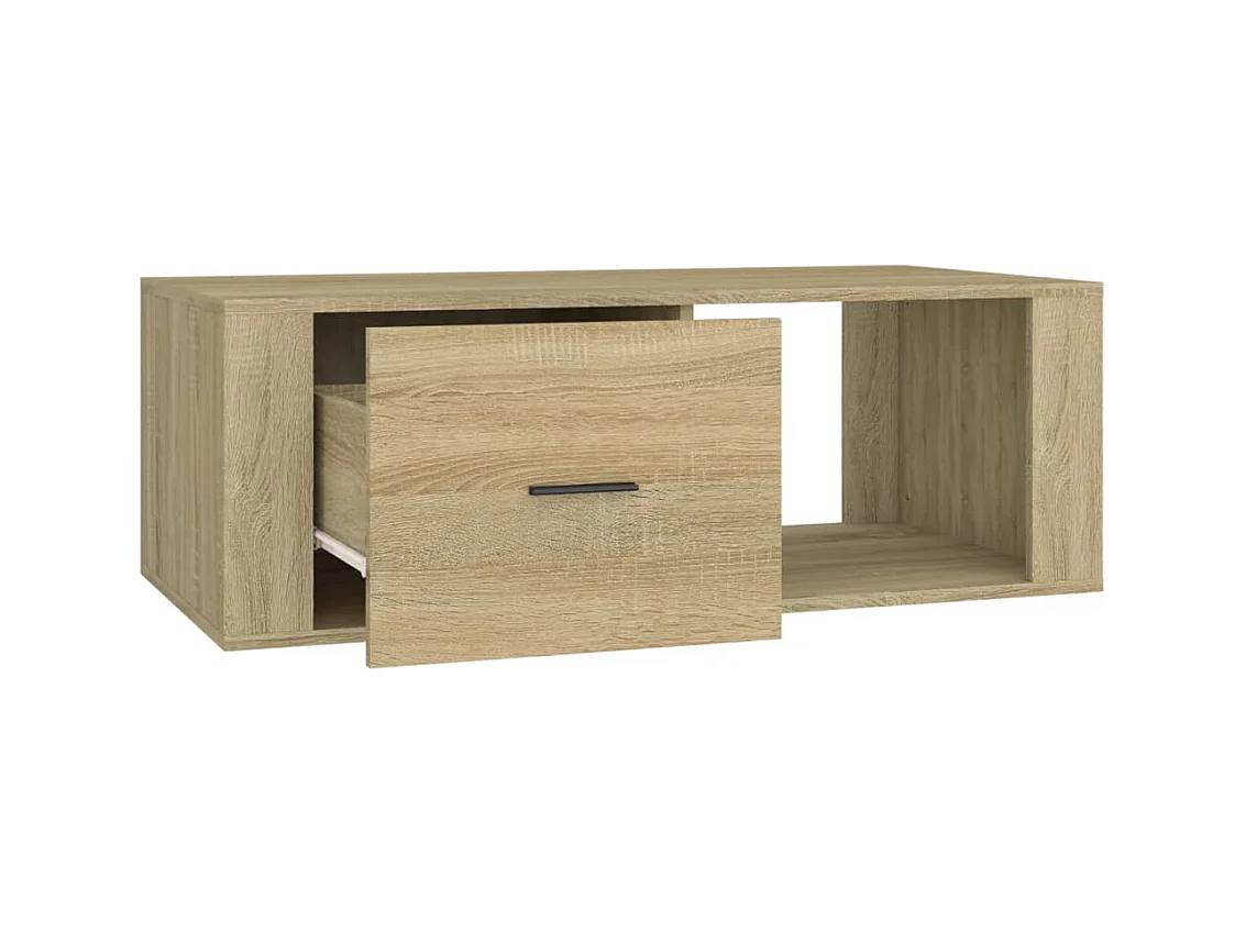 Table basse Chêne sonoma 100x50,5x35 cm Bois d'ingénierie