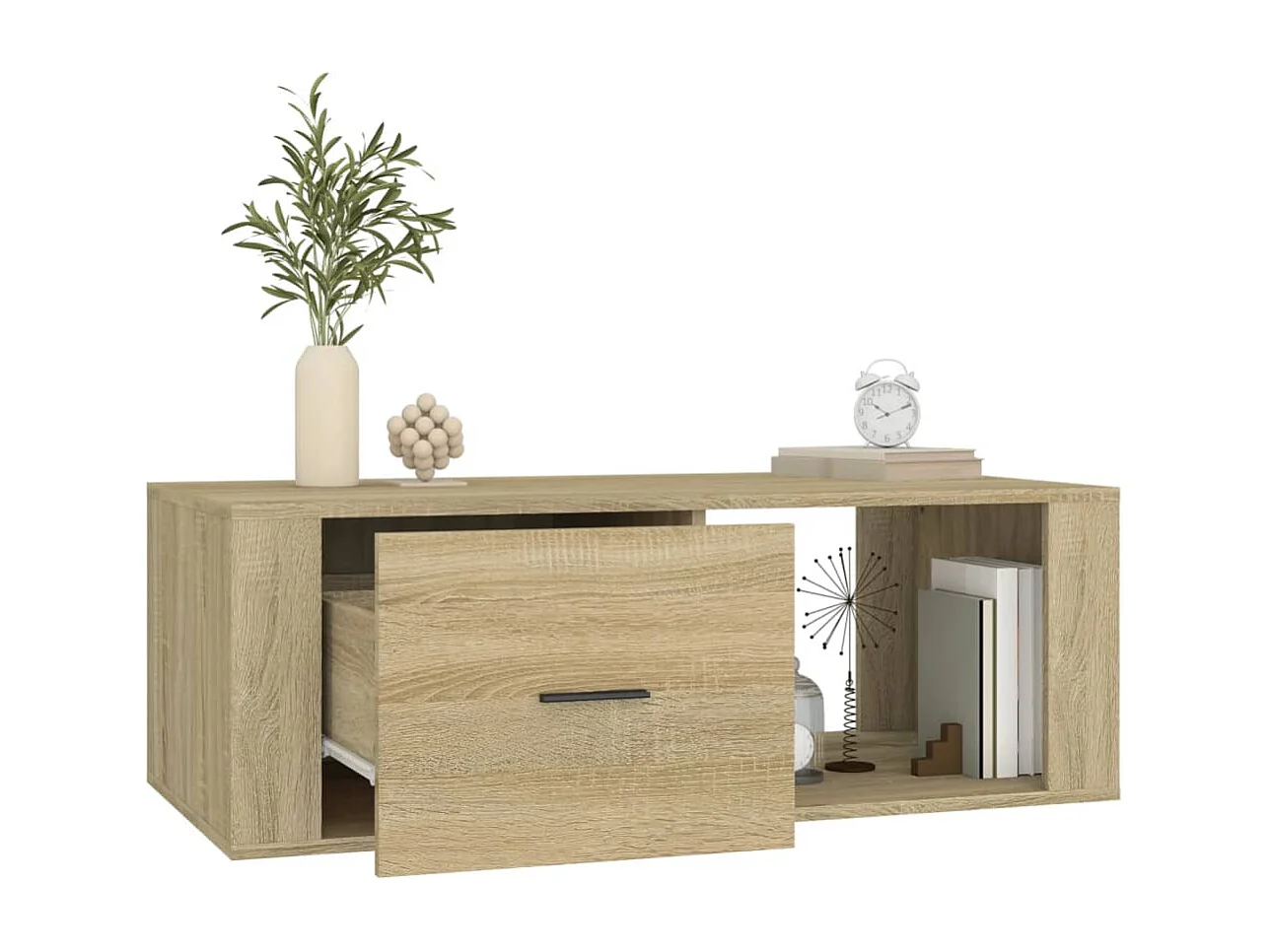 Mesa de centro 100x50,5x35 cm derivados madeira carvalho sonoma