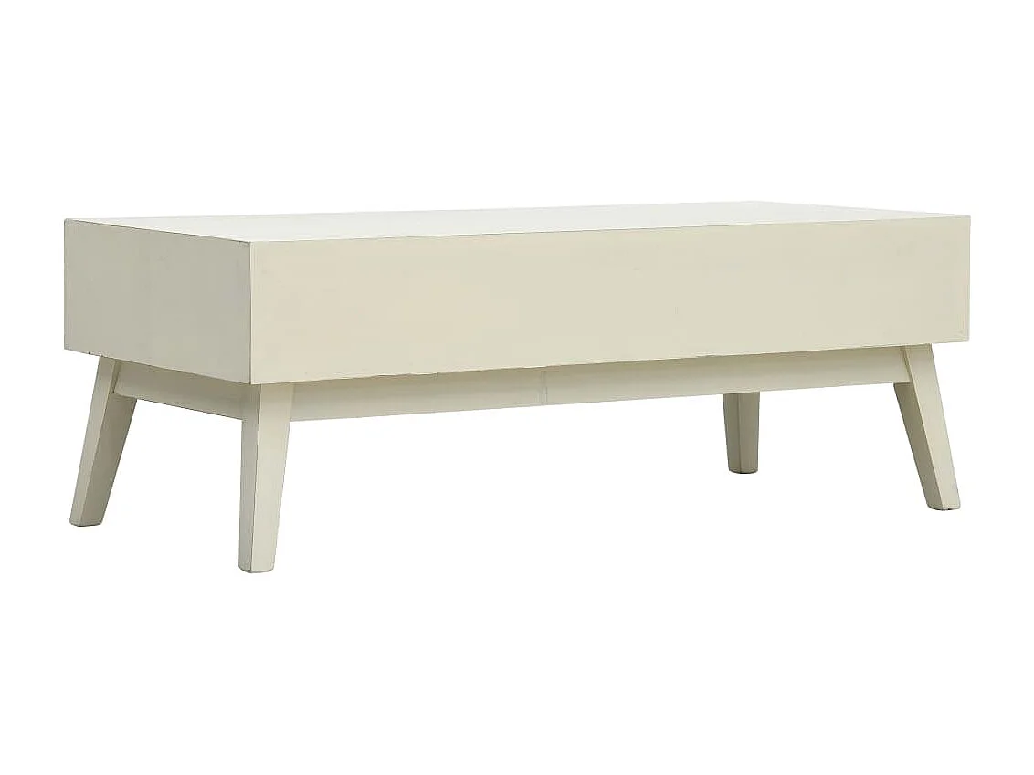 Salontafel met 2 lades 110x50x40 cm bewerkt hout grijs