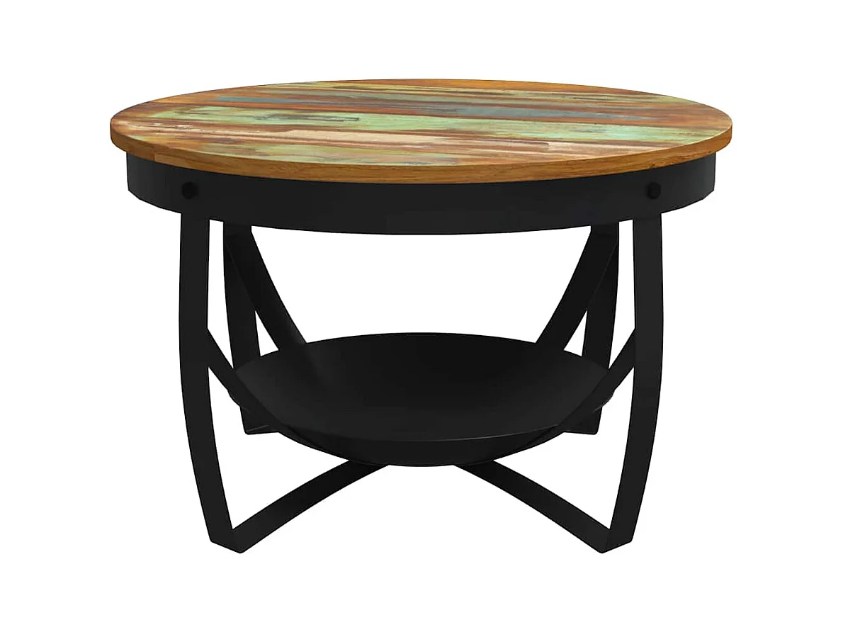 Salontafel Ø 68x43 cm massief gerecycled hout