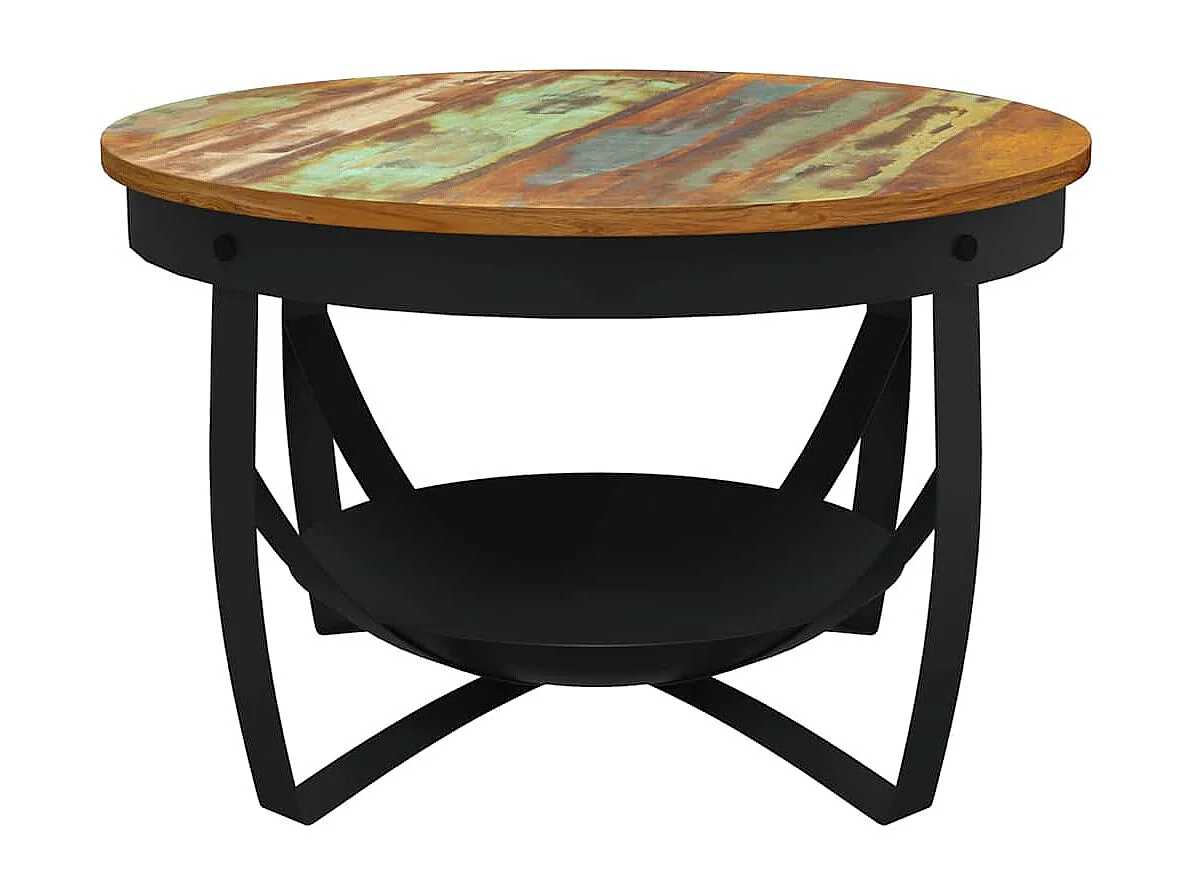 Salontafel Ø 68x43 cm massief gerecycled hout