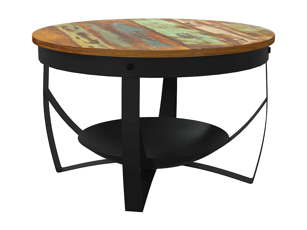 Salontafel Ø 68x43 cm massief gerecycled hout