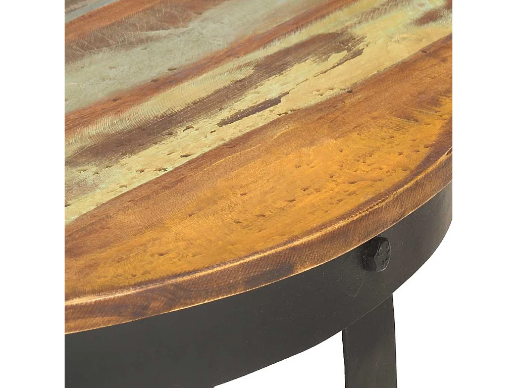 Salontafel Ø 68x43 cm massief gerecycled hout