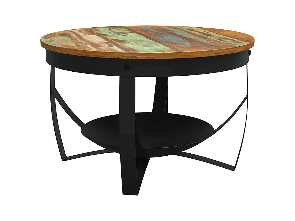 Salontafel Ø 68x43 cm massief gerecycled hout