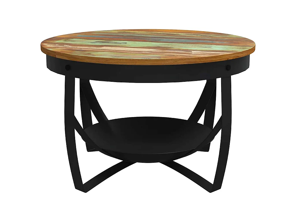 Salontafel Ø 68x43 cm massief gerecycled hout