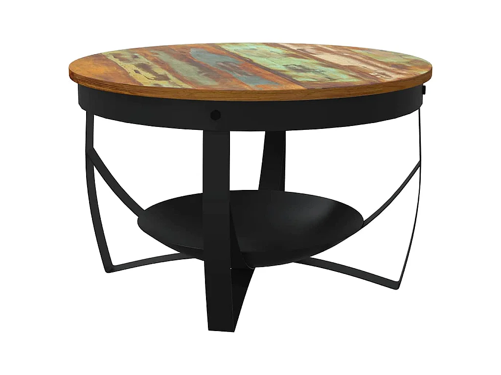 Salontafel Ø 68x43 cm massief gerecycled hout