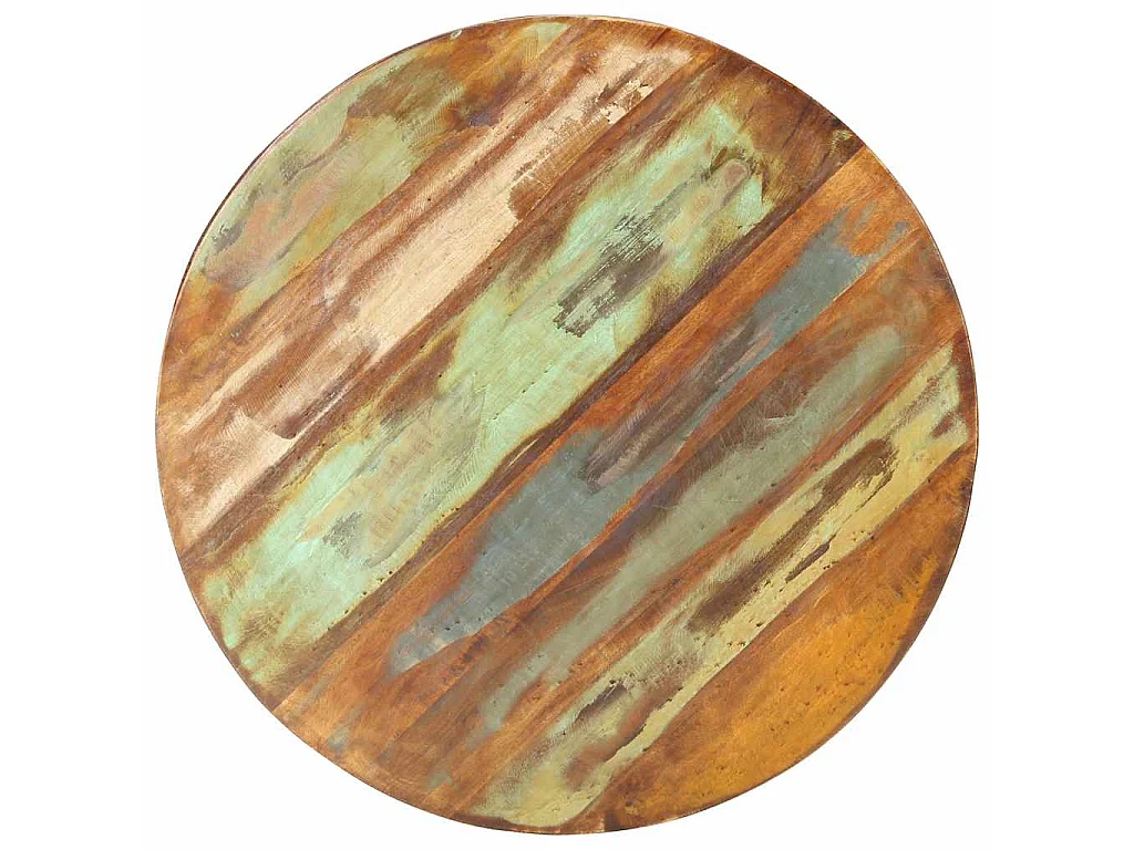 Table basse Ø68x43 cm Bois de récupération massif