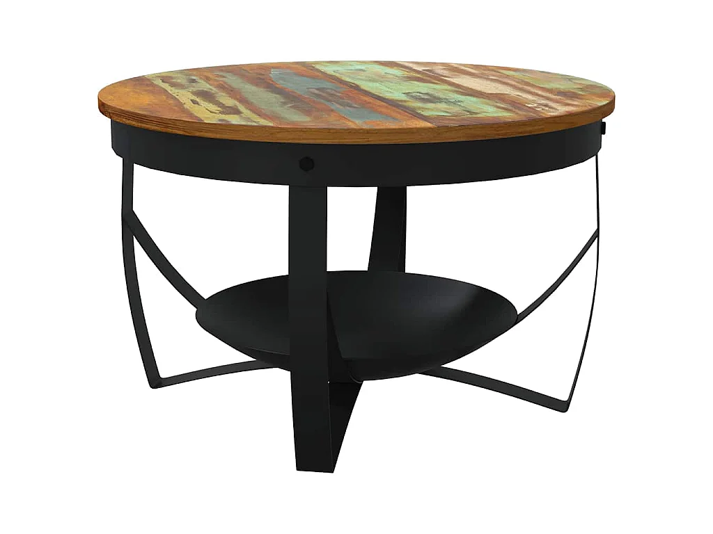 Salontafel Ø 68x43 cm massief gerecycled hout