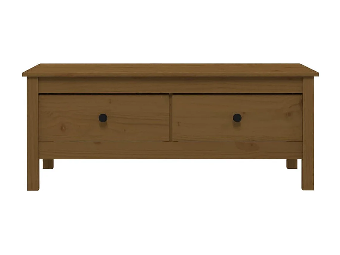 Mesa de centro 100x50x40 cm pinho maciço castanho mel