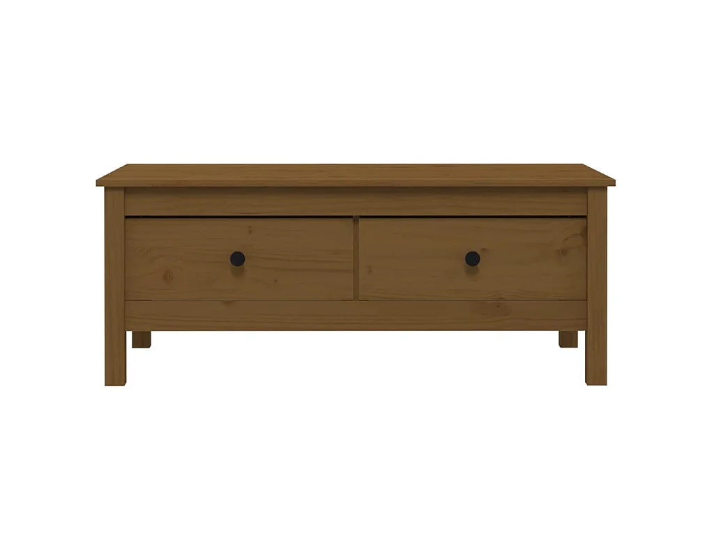 Table basse Marron miel 100x50x40 cm Bois massif de pin