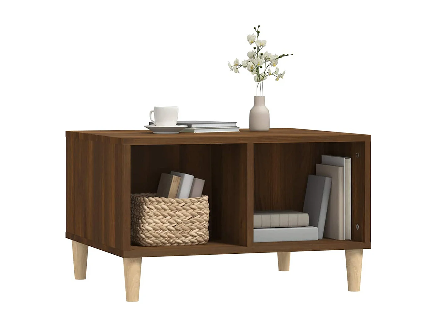 Mesa de centro 60x50x36,5cm derivados madeira carvalho castanho