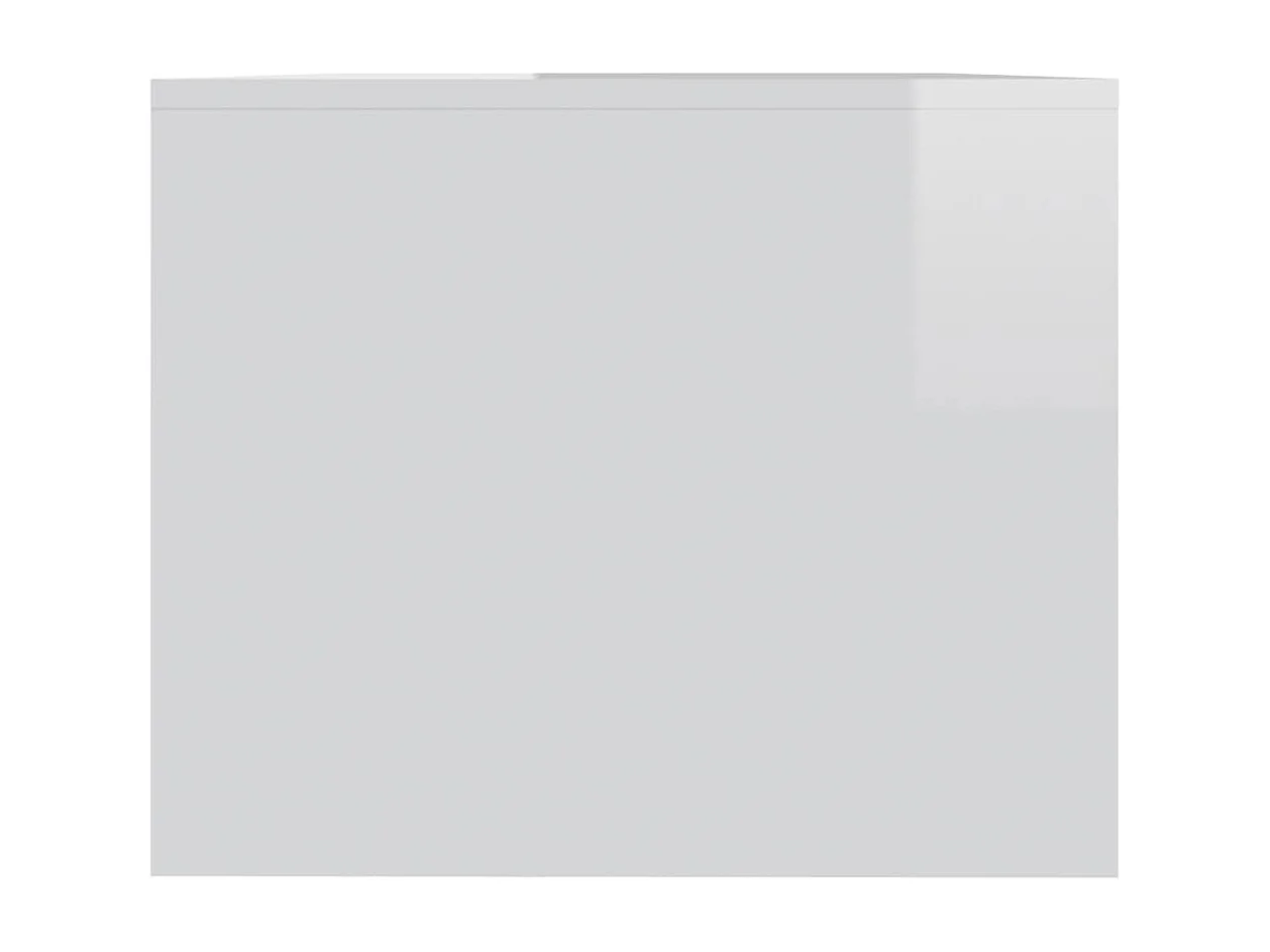 Mesa de centro madera contrachapada blanco brillo 90x50x41,5 cm