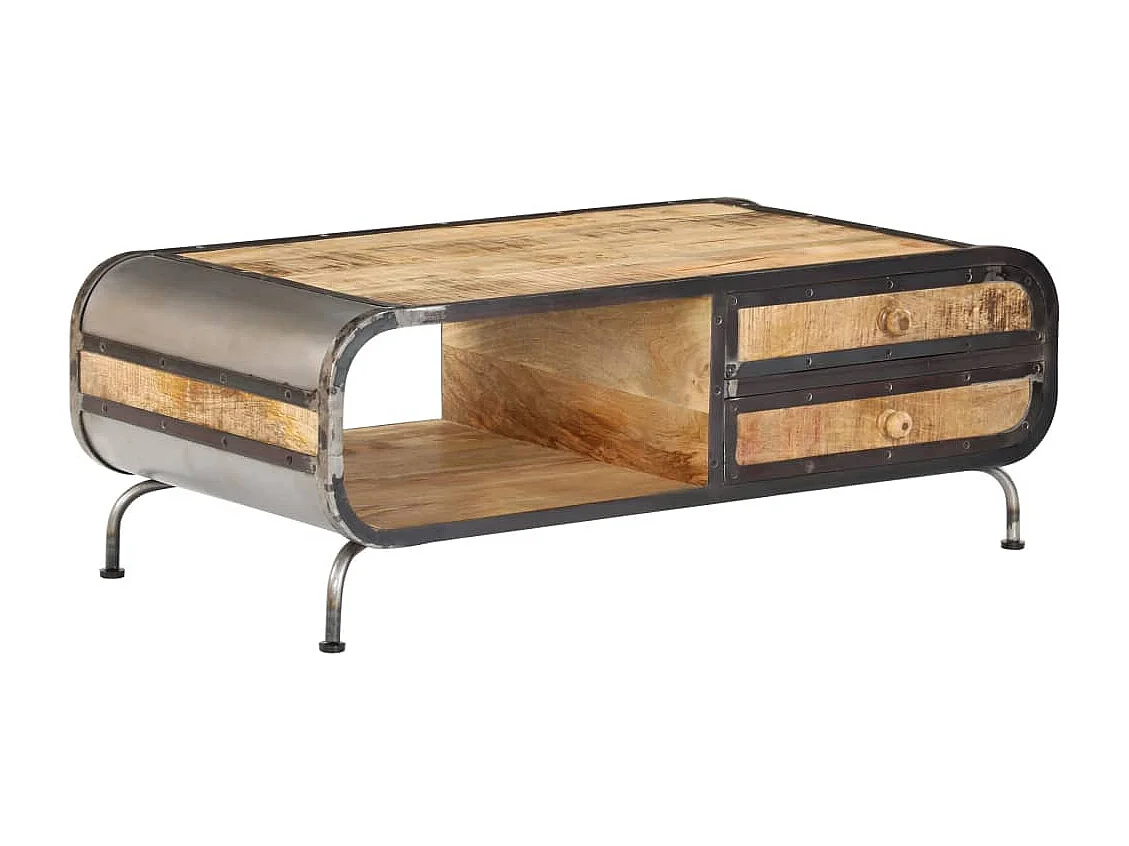 Couchtisch 100 x 50 x 35 cm Mango-Massivholz