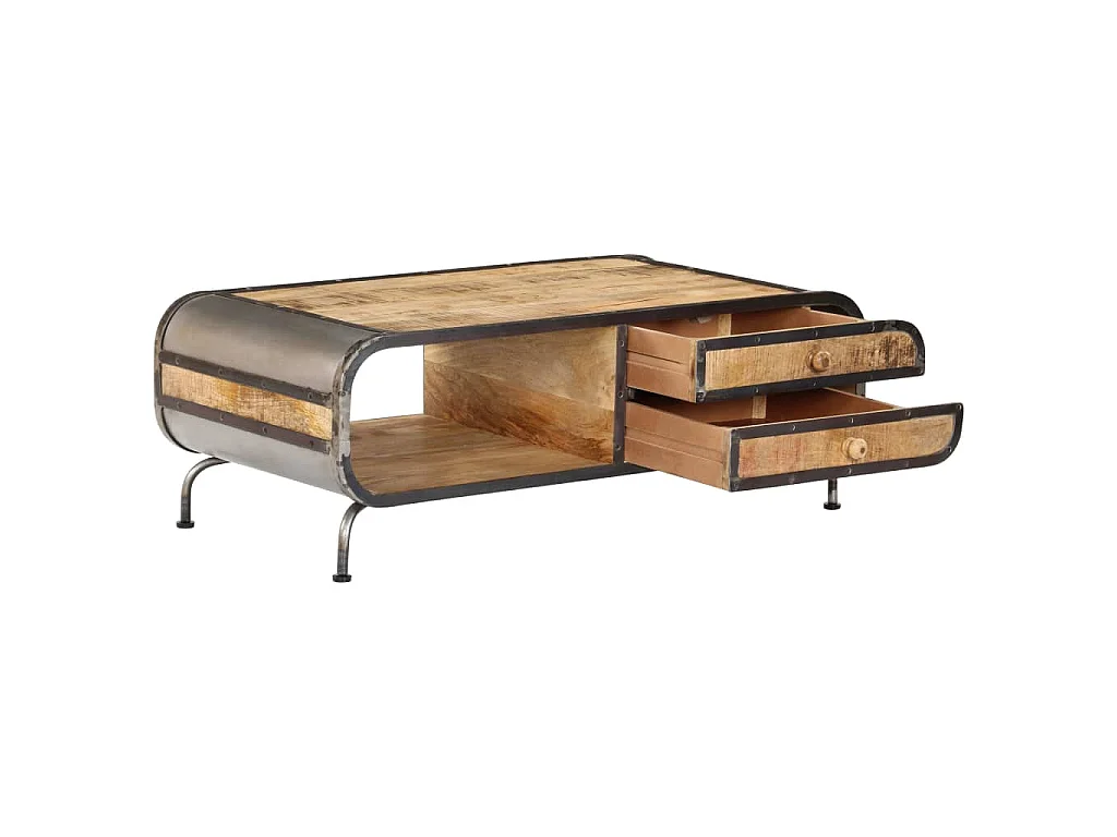 Table basse 100x50x35 cm Bois de manguier massif