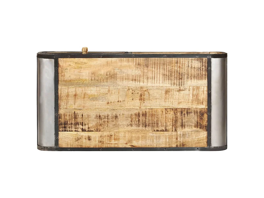 Mesa de centro madera maciza de mango 100x50x35 cm