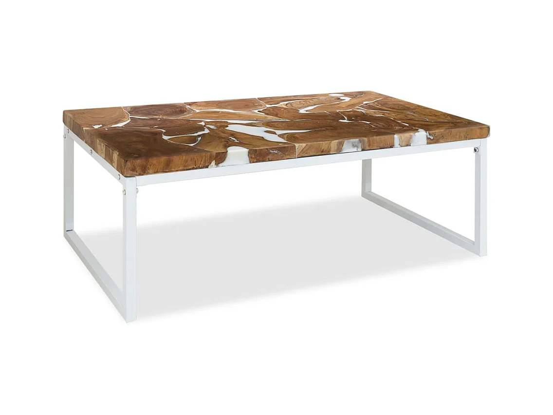 Table basse Teck Résine 110x60x40 cm