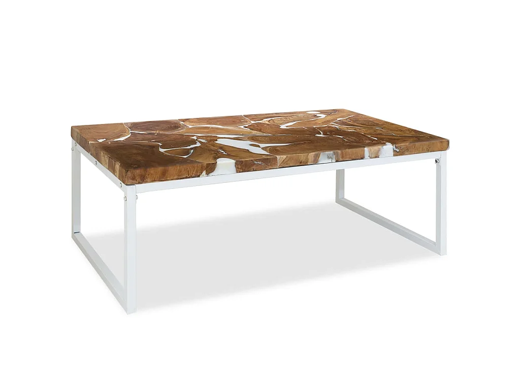 Table basse Teck Résine 110x60x40 cm